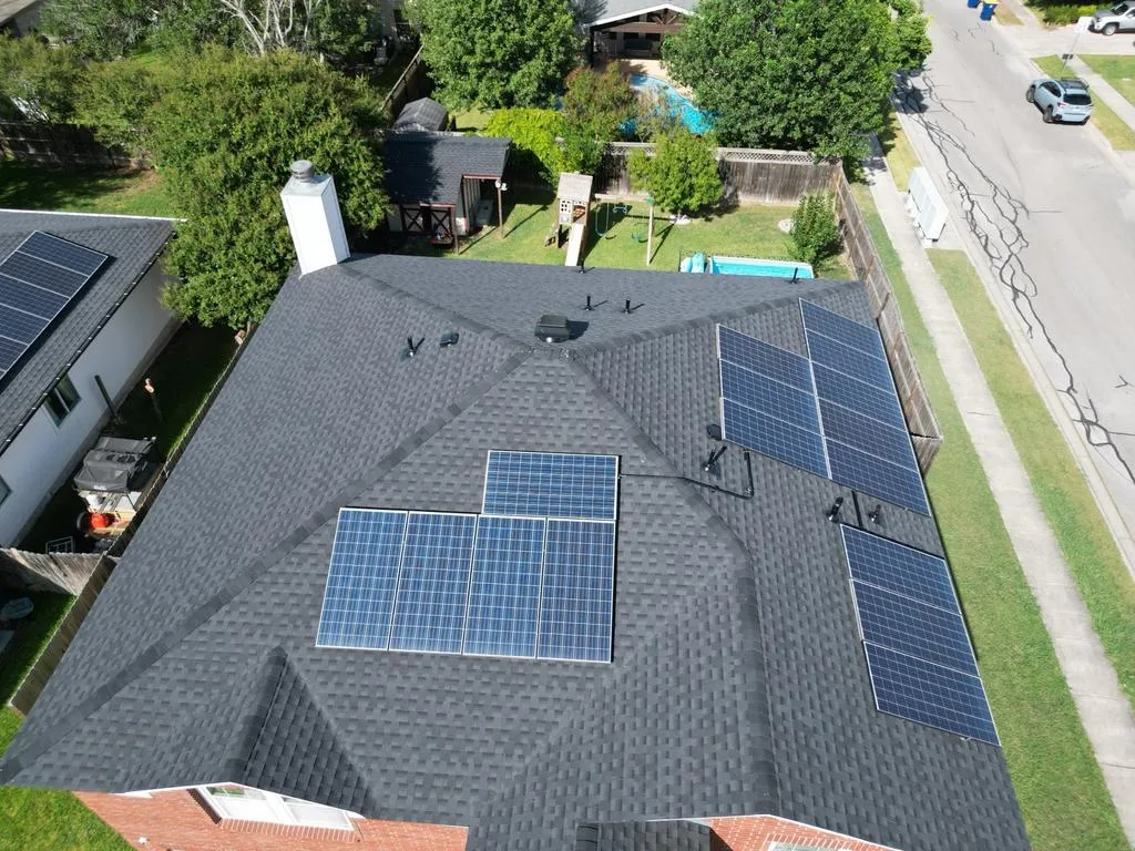 Licensed electrician installing solar panels San Antonio